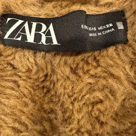 Zara Women's Brown Teddy Jacket - Picture 3 of 5